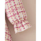 Children's Plaid Lace Collar Bow Dress