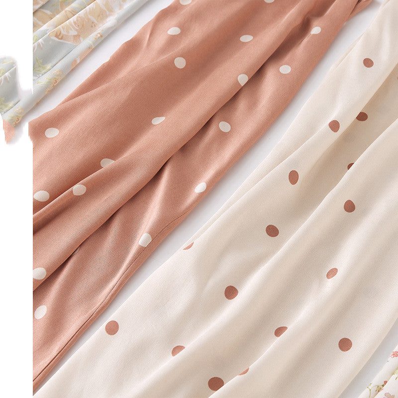 Fashion Print Cross Slip Dress For Women