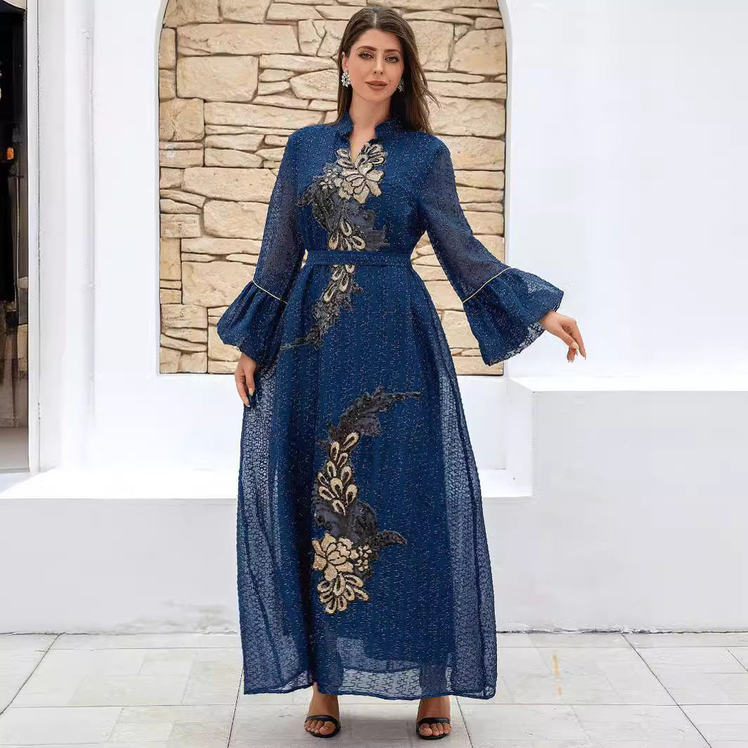 Women's Embroidered Printed Dress