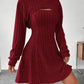 New Fashion Fall Winter Hooded Shawl Long-sleeved Vest Short Skirt Two-piece Set