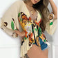 New Printed Tied Lotus Leaf Top