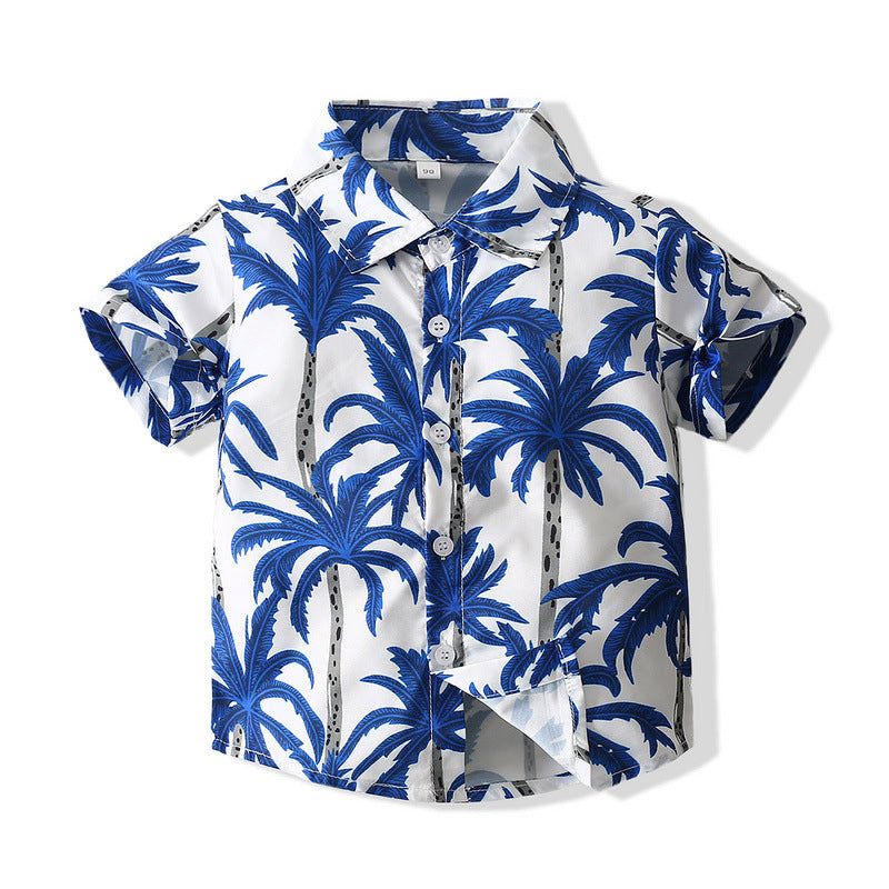 Boys Beach Style Short Sleeve Shirt Outfit