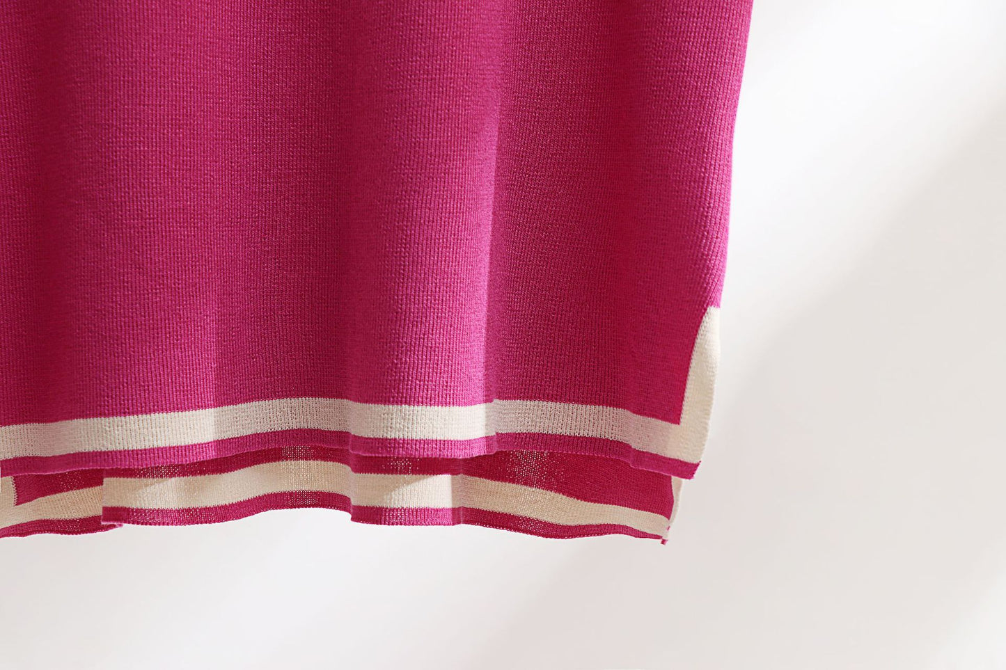 Ensemble deux pièces en tricot de soie glacée de style classique pour femme, printemps et été