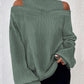 Fall Winter Fashion Off-the-shoulder Women's T-shirt
