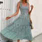 European And American Summer Women's Holiday Striped Spaghetti Straps Dress