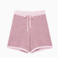 Loose Knitted Top High Waist Knit Shorts Suit
