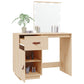 dressing table with LED lighting, 95x50x133.5 cm, solid pine wood