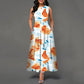 Womens Printed Crew-Neck Sleeveless Tank Dress