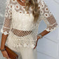 Sun Protection Shirt Crochet Woven Hollowed Top Overclothes