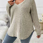 Fashion V-neck Long-sleeved T-shirt For Women
