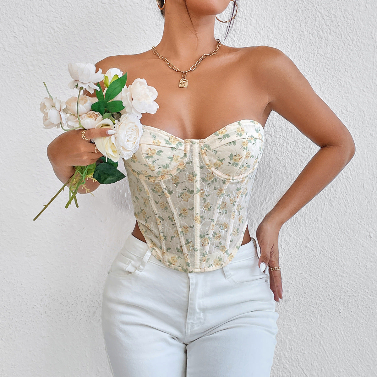 European And American Fishbone Waist Vest For Women