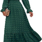 Elegant Cross-Border Fit-and-Flare Jacquard Dress