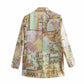 European And American Fashion Retro Trendy Ins Printed Casual Suit Jacket Women