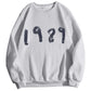 Pull décontracté à manches longues et col rond, style 1989