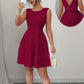 Solid-color Backless Bow-knot Sleeveless Mini Dress