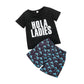 Kid Shorts Set Children's Summer Clothing Letter T-shirt Korean Two-piece For Boys
