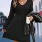 European And American V-neck Beach Dress Long Sleeve Dress