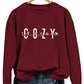 Fashion Printed Cozy Season Autumn Crew Neck Long Sleeve All-match Loose Sweater