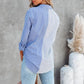 Striped Contrast Print Long-sleeved Cardigan