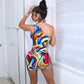Slim Dress With Slanted Shoulders And Backless Drawstring