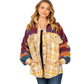 Manteau en laine à carreaux AZTEC pour femme avec poche à revers