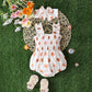 Infant Spaghetti Straps Sleeveless Little Cuihua Full Printed Triangle Rompers Headband Baby Girl