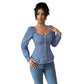 Style Striped Long-sleeved T-shirt Blouse Women