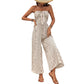 Women's Sleeveless Tube Top Printed Jumpsuit