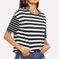 Women's Striped Paneled Loose Top