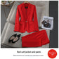 Acetate Satin Purple Suit Professional Womens Set AutumnWinter New Elegant Goddess-Style Commuter Workwear
