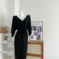 Summer Lazy Dress French Elegant Knitted Dress