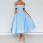 Off-shoulder Sexy One-shoulder Solid-color Dress