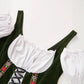 Traditional Bavarian Beer Garden Velvet Dress