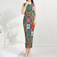 Fashion Round Neck Sleeveless Printed Dress