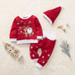 Halloween Explosion Big Red Halloween Elements Long-sleeved Snowflake Trousers Hat