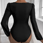 Ladies' Mesh V-neck Patchwork Jumpsuit