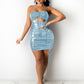 Chest Wrapped Hanging Neck And Buttocks Irregular Dress