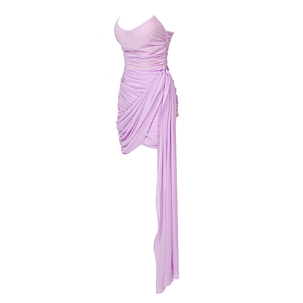 Design Slim Fit Slimming Hip-wrapped Dress Women