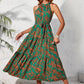 Robe sans manches à imprimé ethnique pour le printemps et l'été