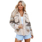 All-match Color Matching Warm Long Sleeves Coat For Women