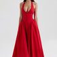 Women's Elegant V-neck White Party Dress