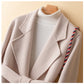Manteau en laine coupe slim, double face, pure laine et cachemire