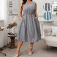 Contrast Color Striped Sleeveless Pocket Fashion Dress