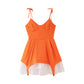 Laminated Metal Decorative Waist Trimming Short Suspender Skirt