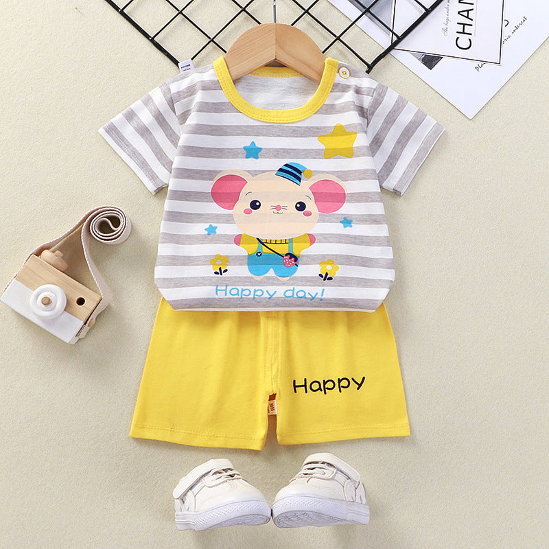Ensemble short et t-shirt d'été à manches courtes pour enfants, garçons et filles, vêtements pour bébés et petits enfants, neufs