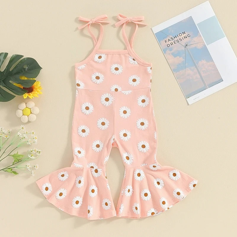 Pantalon à pattes d'éléphant imprimé mode fille