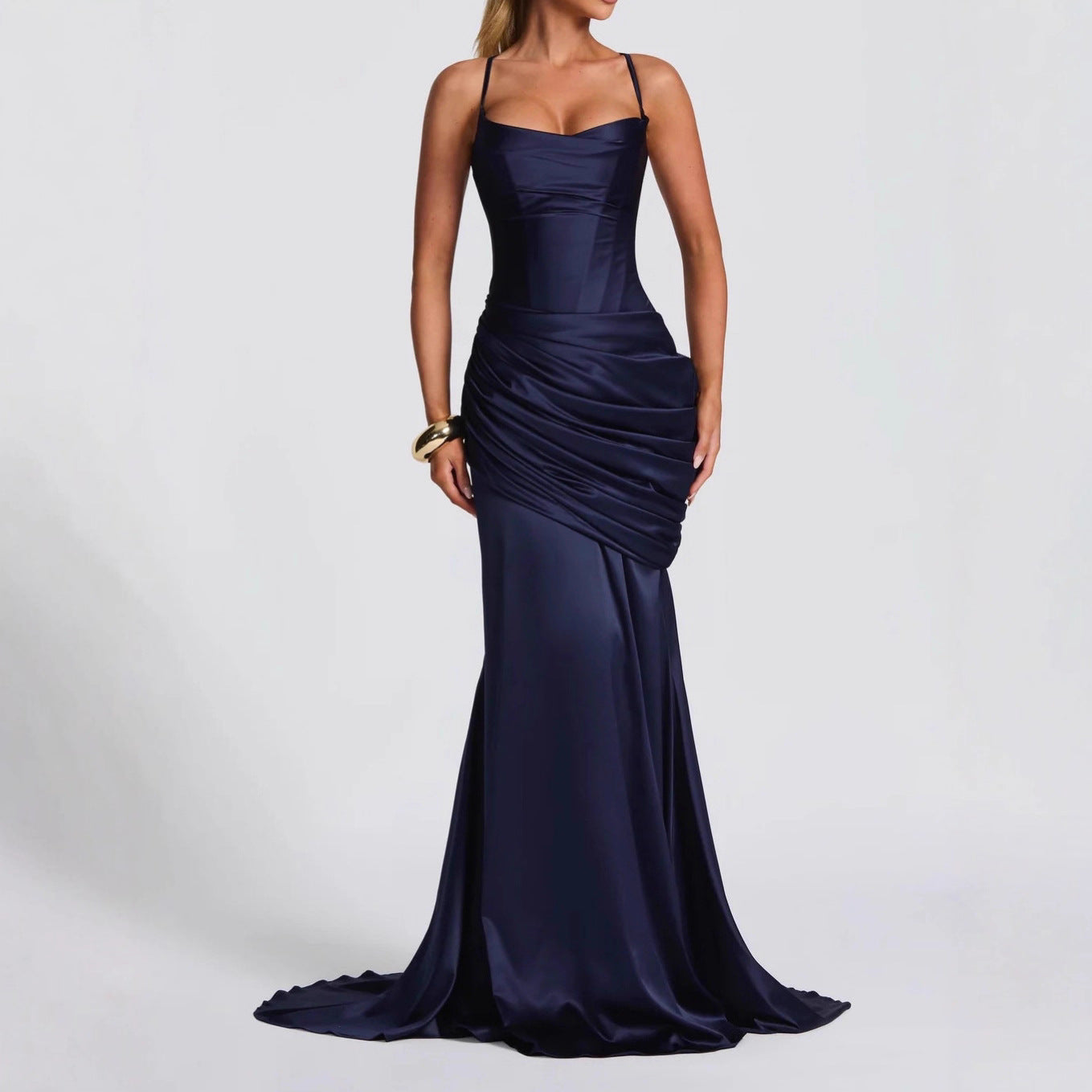 Womens Long Figure-flattering Elegant Slip Dress