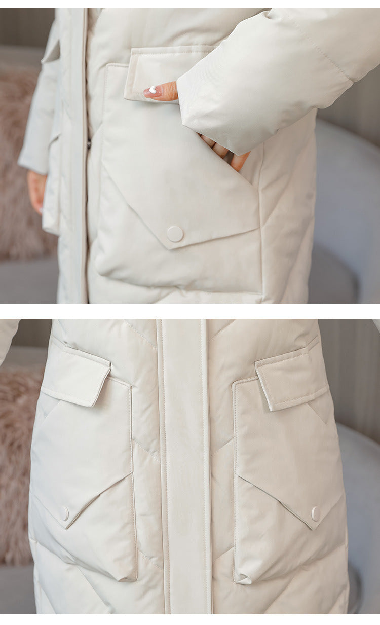 Temperament Slim Women's Warm Pure Color Jacket