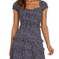 Printed Short Skirt Ethnic Style Pullover Temperament Commute Mid Waist Dress