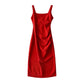U-neck Stretchy Figure-flattering Slip Dress